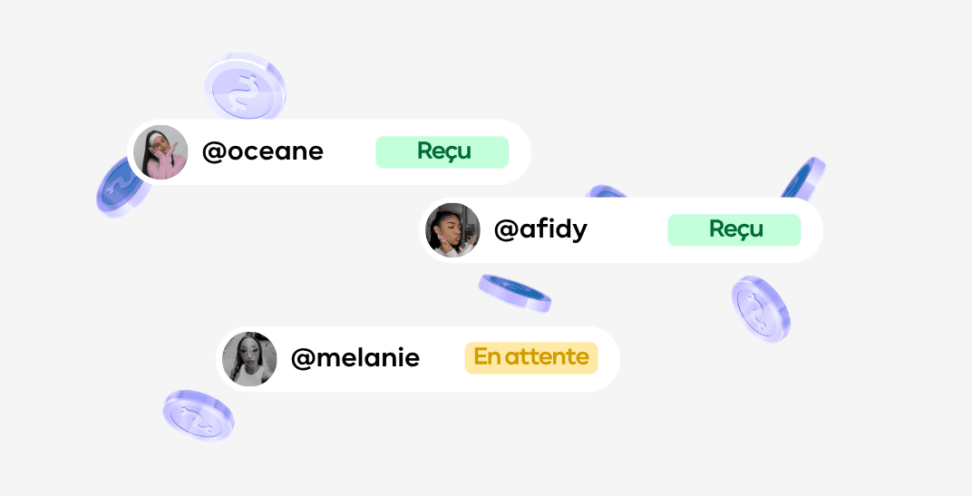 Interface de paiement avec acomptes